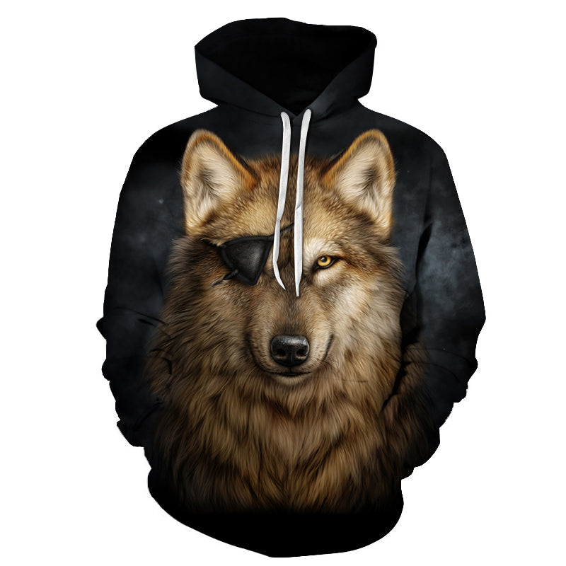 One Eyed Wolf Hoodie