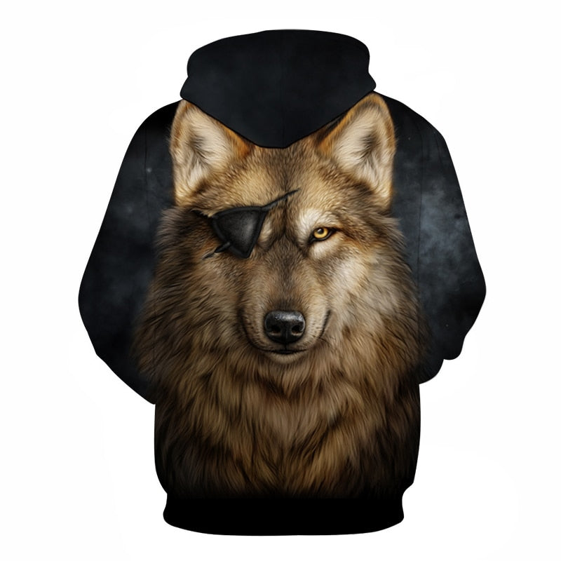 One Eyed Wolf Hoodie